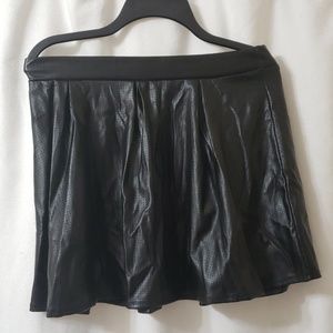 Pleather Skater Skirt